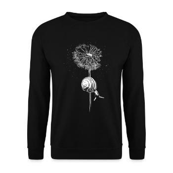 Pissenlit Pissenlit Escargot - Sweat-shirt Unisexe - noir - Devant - Alina (178cm) & Michal (187cm)
