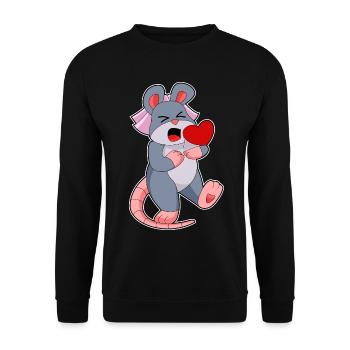 Mariage Mouse Bride Veil - Sweat-shirt Unisexe - noir - Devant - Alina (178cm) & Michal (187cm)