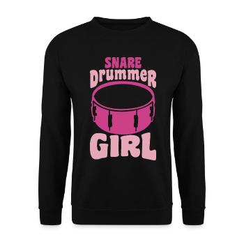 Girl drummer - Unisex Sweatshirt - black - Front - Alina (178cm) & Michal (187cm)