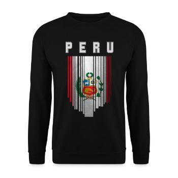 Flag of Peru, Peruvian pride - Unisex Sweatshirt - black - Front - Alina (178cm) & Michal (187cm)