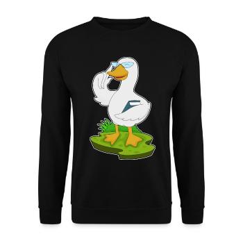 École de lecture des professeurs de canard - Sweat-shirt Unisexe - noir - Devant - Alina (178cm) & Michal (187cm)
