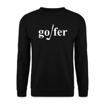golfer - Unisex Sweatshirt - black - Front - Alina (178cm) & Michal (187cm)