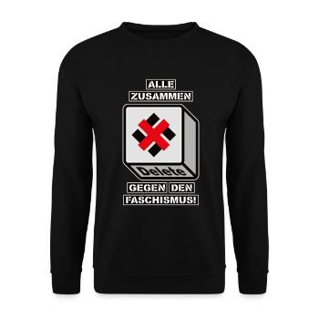 TOUS ENSEMBLE CONTRE LE FASCISME - Sweat-shirt Unisexe - noir - Devant - Alina (178cm) & Michal (187cm)