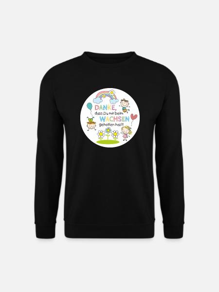 Spruch Kita-Abschied - Wachsen - Kinder Regenbogen - Unisex Pullover - Schwarz