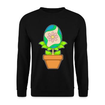 Plantez un œuf de Pâques - Sweat-shirt Unisexe - noir - Devant - Alina (178cm) & Michal (187cm)