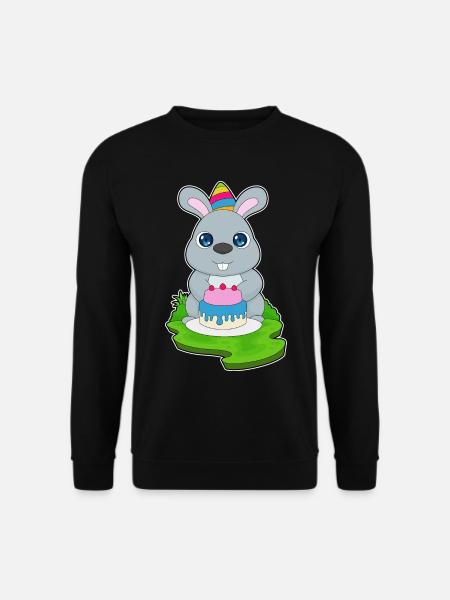 Bunny Birthday Cake - Unisex Sweatshirt - black