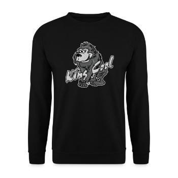 Gorilla King Cool - Unisex Sweatshirt - black - Front - Alina (178cm) & Michal (187cm)
