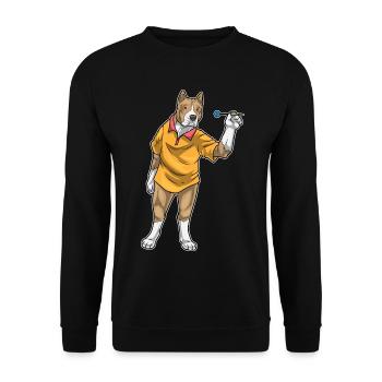Pitbull Dart Dartpfeil - Unisex Sweatshirt - black - Front - Alina (178cm) & Michal (187cm)