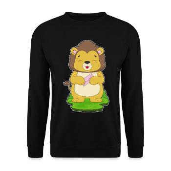 Lettre du Lion - Sweat-shirt Unisexe - noir - Devant - Alina (178cm) & Michal (187cm)