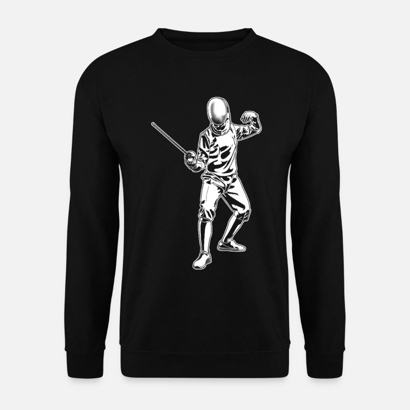 Fechter Zeichnung - Unisex Pullover - Schwarz