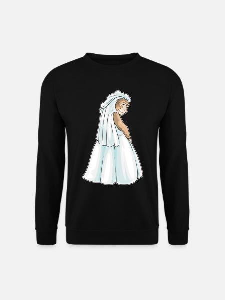 Monkey Bridal Veil Wedding - Unisex Sweatshirt - black