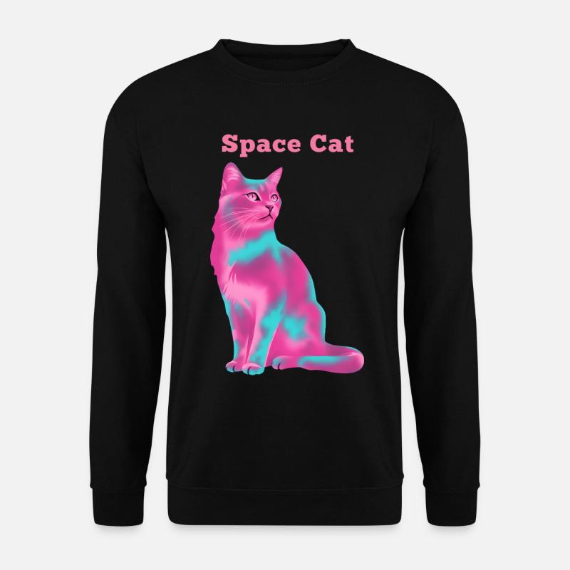 Space Cat - Unisex Pullover - Schwarz