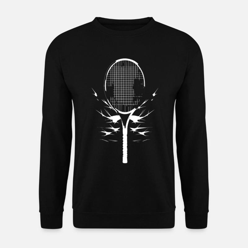 Tennisschläger Skizze - Unisex Pullover - Schwarz