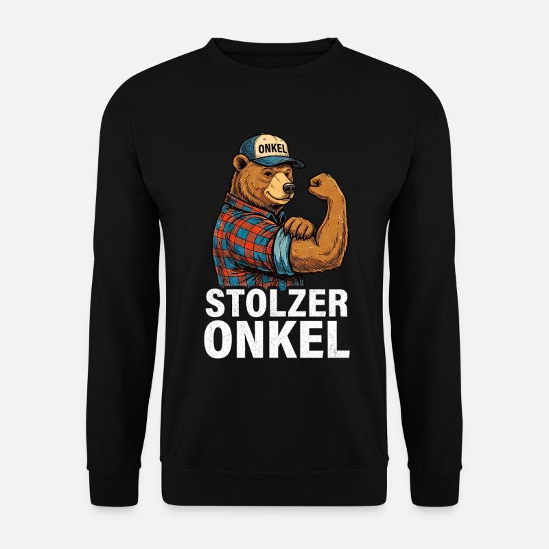 Stolzer Onkel Bär - Unisex Pullover - Schwarz