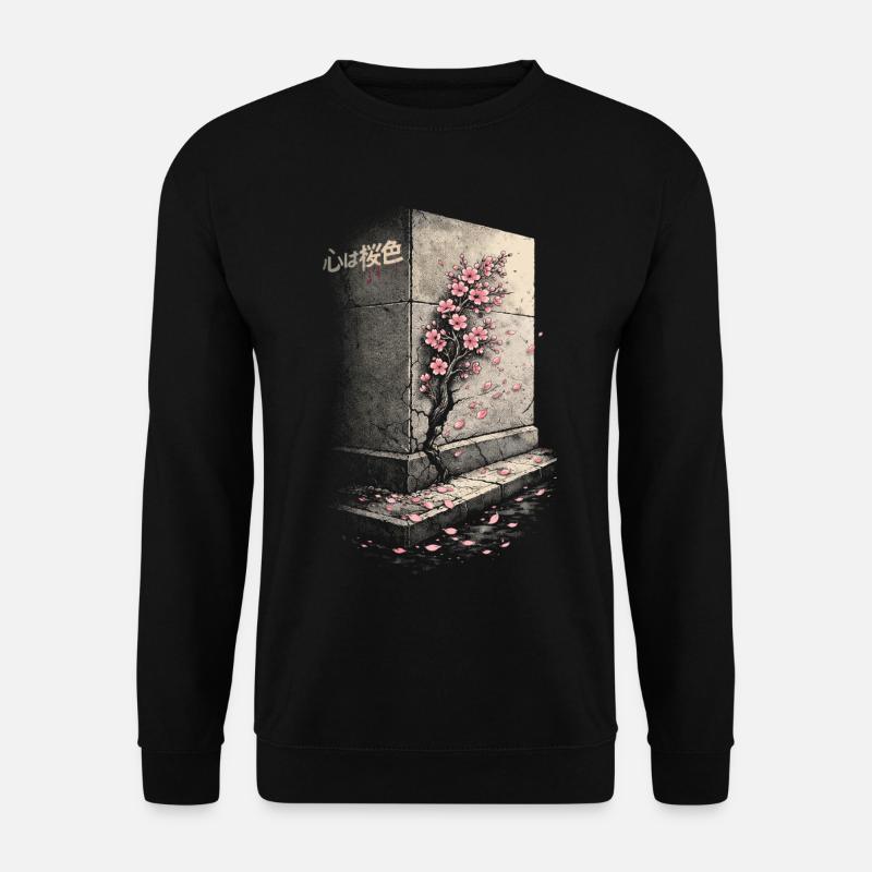 Cherry Blossom Sakura Cherry Blossom - Unisex Sweatshirt - black