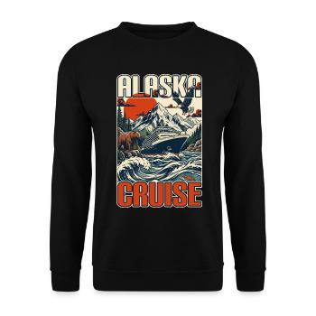 Croisière en Alaska Créer des souvenirs ensemble en famille - Sweat-shirt Unisexe - noir - Devant - Alina (178cm) & Michal (187cm)