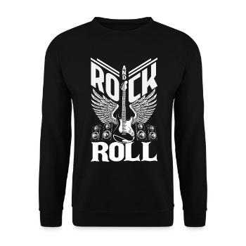 Lustiges Musiker - Unisex Pullover - Schwarz - Vorne - Alina (178cm) & Michal (187cm)