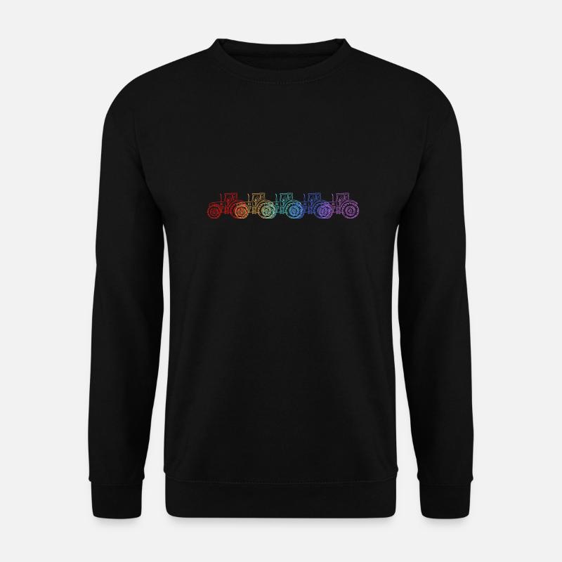 Regenbogen Traktor - Unisex Pullover - Schwarz