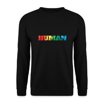 Arc-en-ciel humain humain - Sweat-shirt Unisexe - noir - Devant - Alina (178cm) & Michal (187cm)