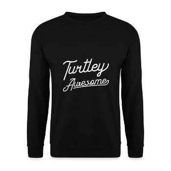 Turtley Awesome - Unisex Sweatshirt - black - Front - Alina (178cm) & Michal (187cm)