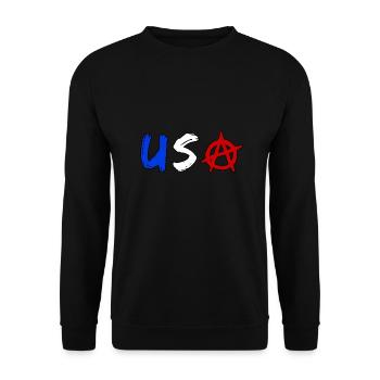 Anarchie aux États-Unis - Sweat-shirt Unisexe - noir - Devant - Alina (178cm) & Michal (187cm)