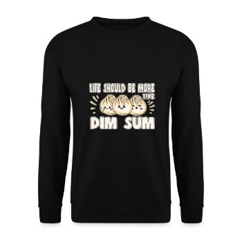 Delicious Asian Food Bao Bun Funny Dim Sum - Unisex Sweatshirt - black - Front - Alina (178cm) & Michal (187cm)