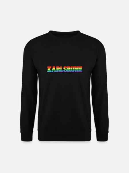 Karlsruhe Regenbogenfahne - Unisex Pullover - Schwarz