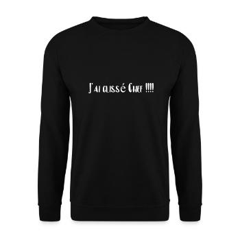 j ai glissé chef - Sweat-shirt Unisexe - noir - Devant - Alina (178cm) & Michal (187cm)