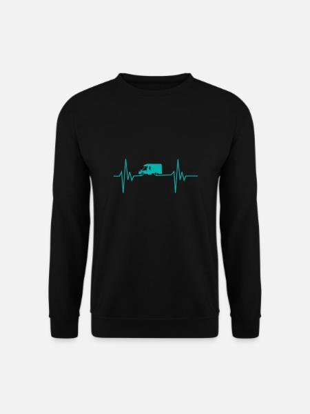 Herzschlag Wohnmobil - Unisex Pullover - Schwarz