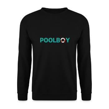 Pool Boy Swimming Lifeguard - Unisex Sweatshirt - black - Front - Alina (178cm) & Michal (187cm)