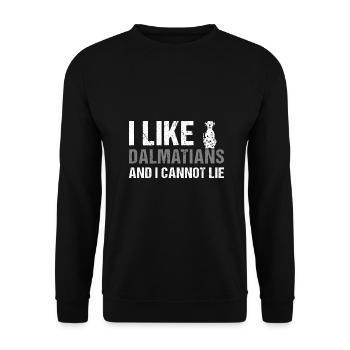 I Like Dalmatian And I Cannot Lie - Unisex Sweatshirt - black - Front - Alina (178cm) & Michal (187cm)