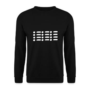 Line, dots, dot, shape, shape, pattern - Unisex Sweatshirt - black - Front - Alina (178cm) & Michal (187cm)