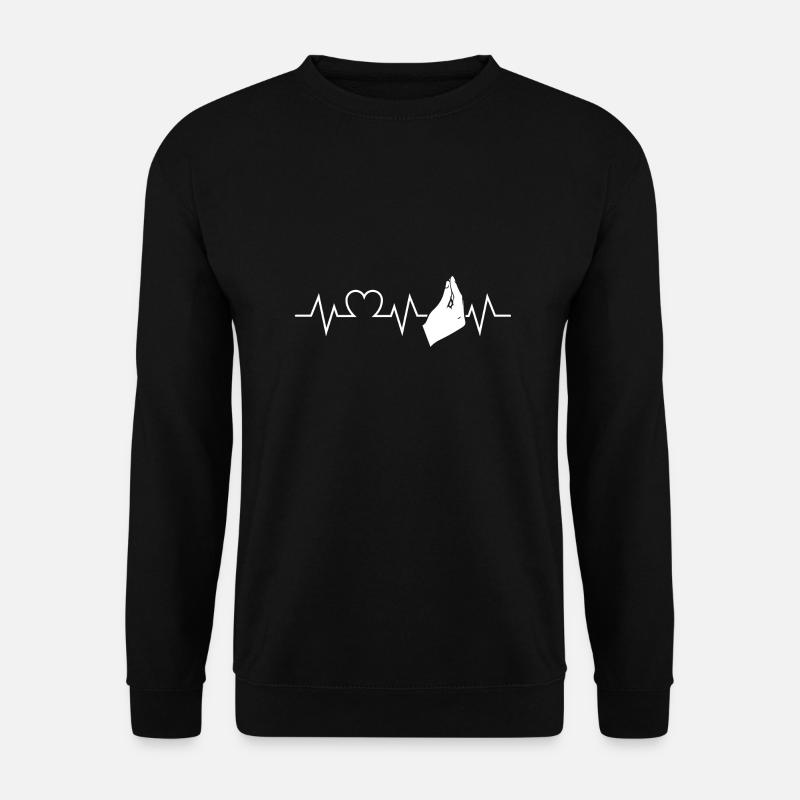Italien Italiener Herzschlag Vaffanculo - Unisex Pullover - Schwarz