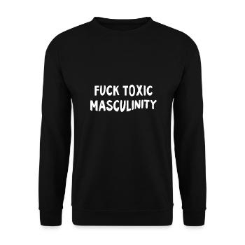 Feminismus Spruch Geschenk Vintage Emanzipation - Unisex Pullover - Schwarz - Vorne - Alina (178cm) & Michal (187cm)