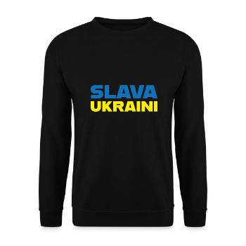 Slava Ukraini No War Frieden Paix - Sweat-shirt Unisexe - noir - Devant - Alina (178cm) & Michal (187cm)