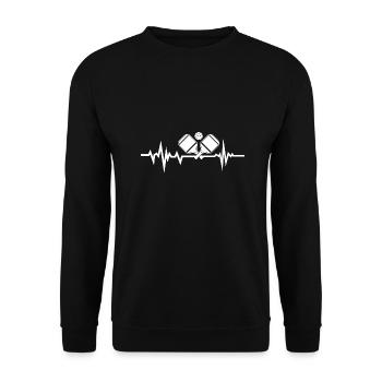 pickleball HeartBeat Pickleball pickleball Pulse - Unisex Sweatshirt - black - Front - Alina (178cm) & Michal (187cm)