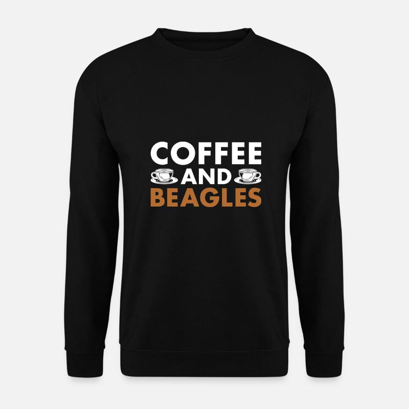 Café et Beagle - Sweat-shirt Unisexe - noir