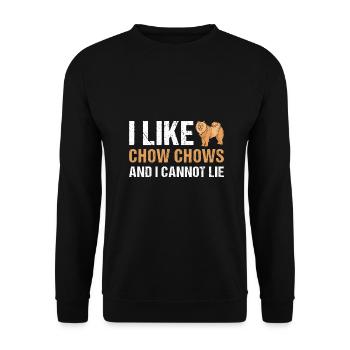 J’aime Chow Chow et je ne peux pas mentir - Sweat-shirt Unisexe - noir - Devant - Alina (178cm) & Michal (187cm)