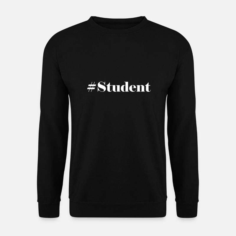 #Student Logo Blanc - Sweat-shirt Unisexe - noir