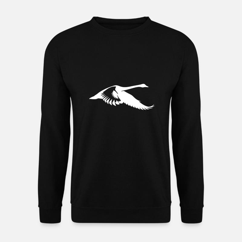 Cygne d’eau volant élégant - Sweat-shirt Unisexe - noir