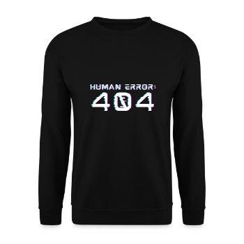 Human Error: 404 - Unisex Pullover - Schwarz - Vorne - Alina (178cm) & Michal (187cm)