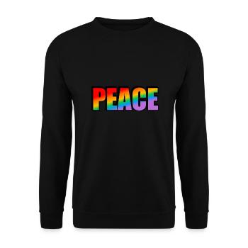 Arc-en-ciel de la paix - Sweat-shirt Unisexe - noir - Devant - Alina (178cm) & Michal (187cm)