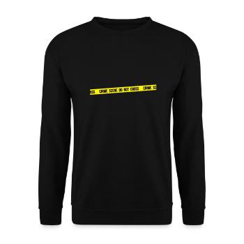 Tatort nicht überqueren - Unisex Pullover - Schwarz - Vorne - Alina (178cm) & Michal (187cm)