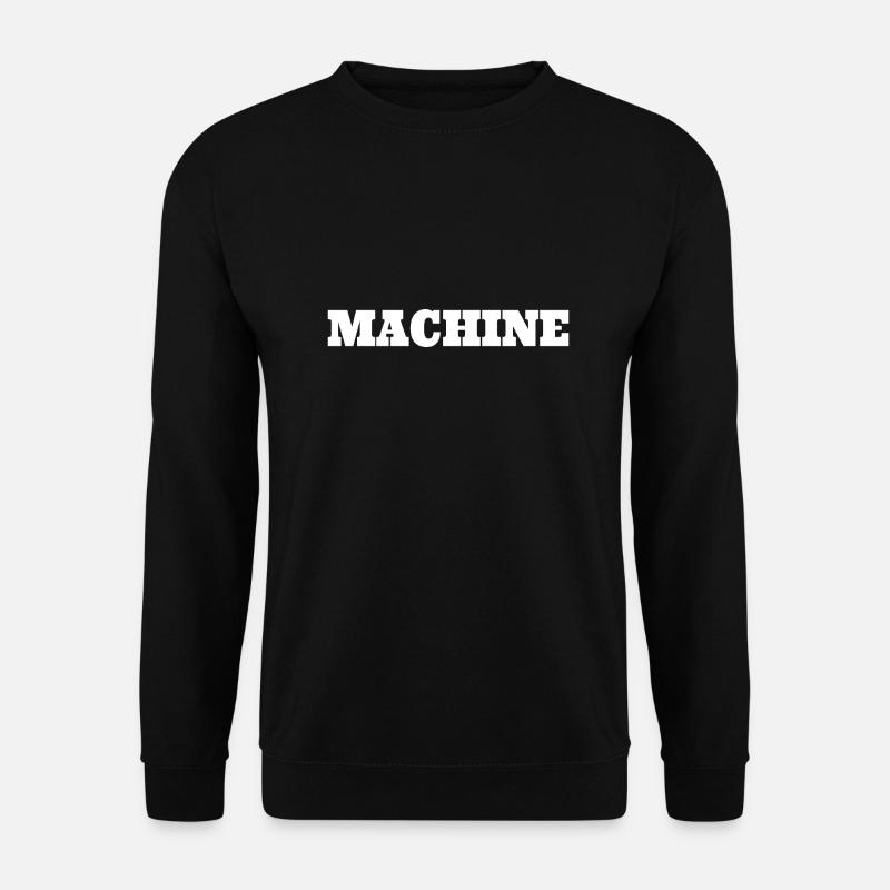 Maschine (weiß) - Unisex Pullover - Schwarz