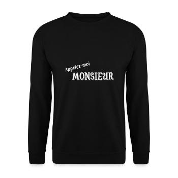 Appelez moi monsieur - Sweat-shirt Unisexe - noir - Devant - Alina (178cm) & Michal (187cm)