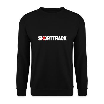 speed skating ice skater shorttrack short track - Unisex Sweatshirt - black - Front - Alina (178cm) & Michal (187cm)