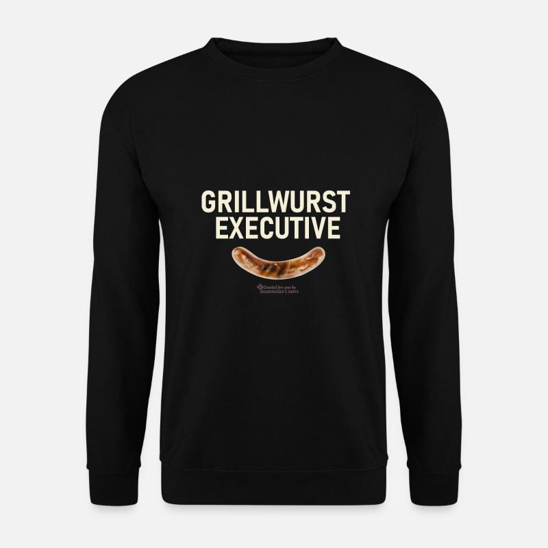 Grillspruch Grillwurst Executive - Unisex Pullover - Schwarz