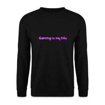 Gaming is my Life - Unisex Pullover - Schwarz - Vorne - Alina (178cm) & Michal (187cm)
