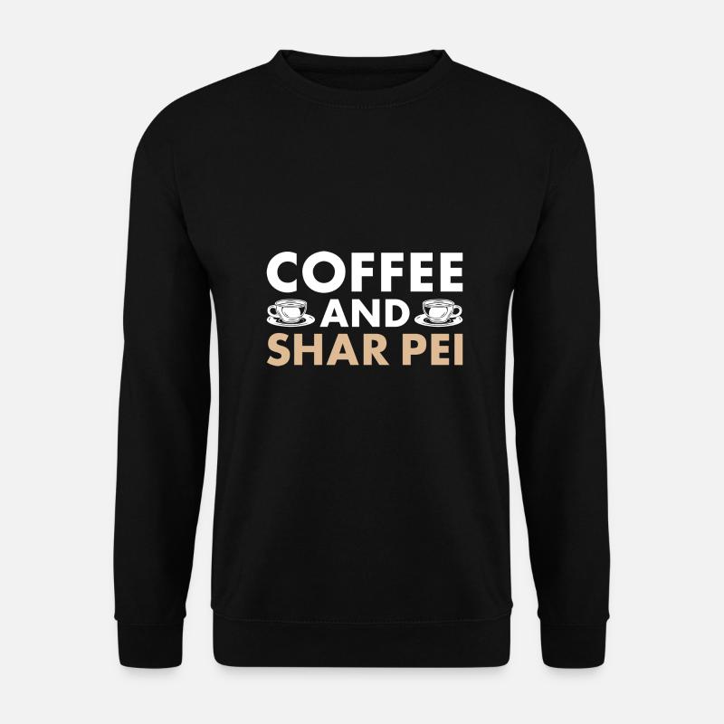 Coffee And Shar Pei - Unisex Pullover - Schwarz