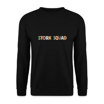 Stork Squad Labor & Delivery Nurse - Unisex Pullover - Schwarz - Vorne - Alina (178cm) & Michal (187cm)